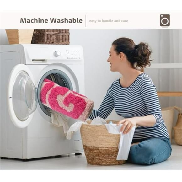 Pink You Look Good Bath Mat Non Slip Funny Cute Rug for Bathroom or Bedroom - Picture 6 of 7